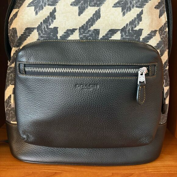 NWT COACH Houndstooth Backpack - Picture 2 of 11